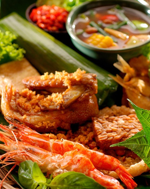 Typical Sundanese menu